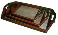 wooden display trays